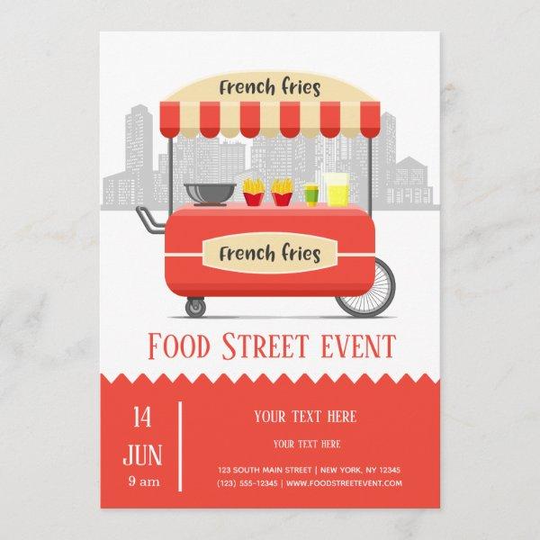 Food street french fries invitation