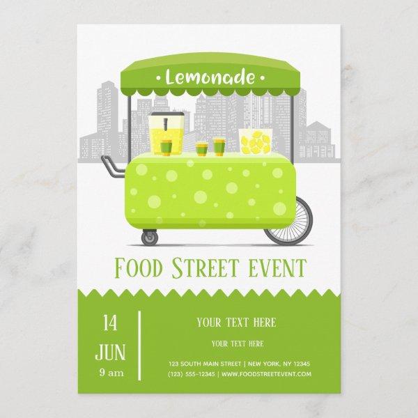 Food street lemonade invitation