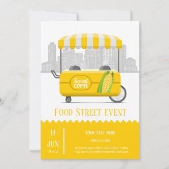 Food street sweet corn invitation