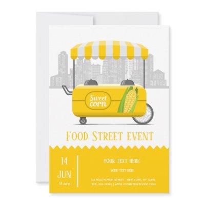 Food street sweet corn invitation
