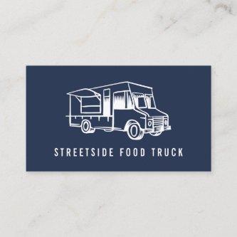 Food Truck Logo Blue