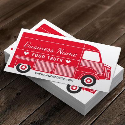 Food Truck Plain Red Catering