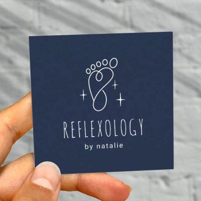 Foot Reflexology Massage Therapy Foot SPA Navy Square