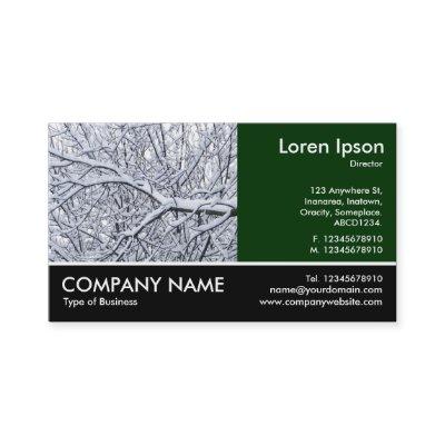 Footed Photo - Dk Green - Snowy Branches