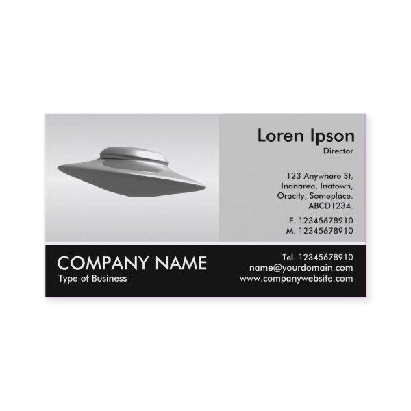 Footed Photo - Lt Gray - Flying Saucer