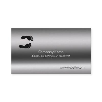 Footprints on Metallic-look template