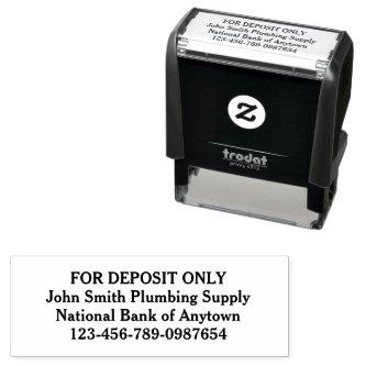 For Deposit Only Custom Business Self-inking Stamp