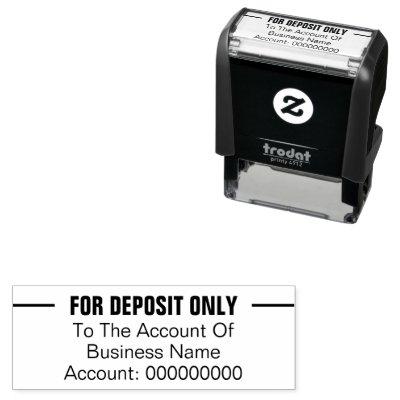 For Deposit Only To The Account Of Business Name Self-inking Stamp