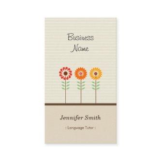 Foreign Language Tutor - Cute Floral Theme