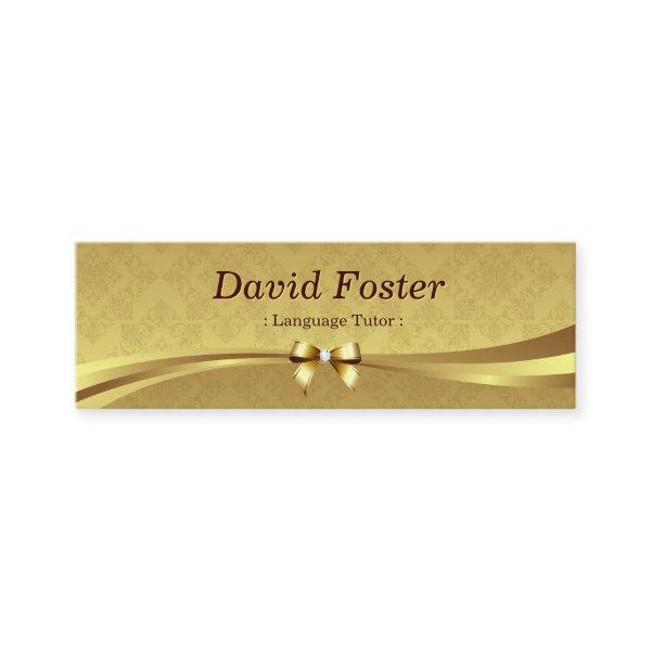 Foreign Language Tutor - Shiny Gold Damask Mini