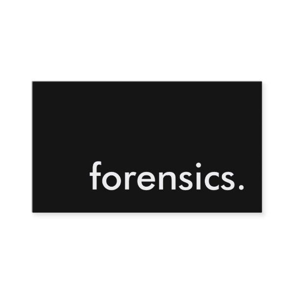 forensics.