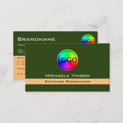 Forest Green and Peach Chic with Logo Professional