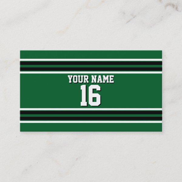 Forest Green Black Team Jersey Custom Number Name