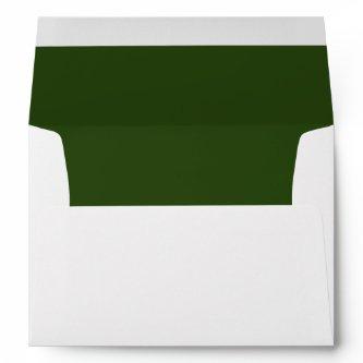 Forest GREEN Elegant return address family name Envelope