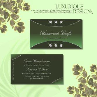 Forest Green with Silver Decor & Sparkle Diamonds