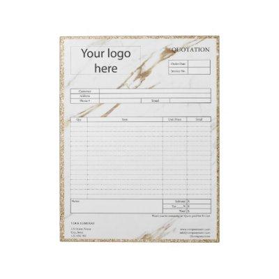 Form Business Quotation, Invoice or Sales Receipt  Notepad