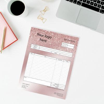 Form Business Quotation, Invoice or Sales Receipt  Notepad