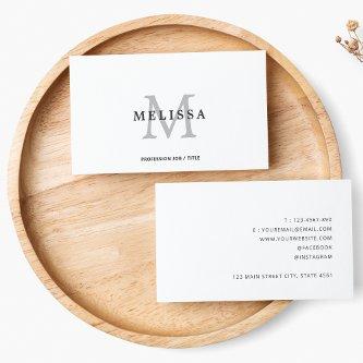 Formal Classic Black & White Monogram Typography