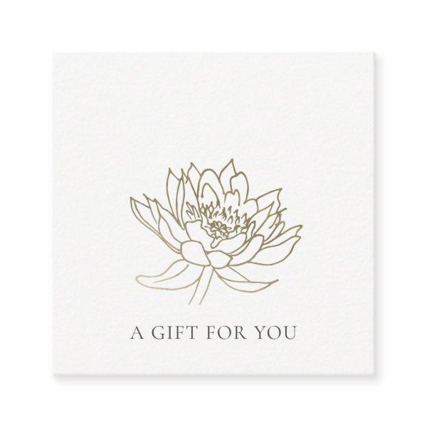 FORMAL FAUX GOLD LOTUS FLORAL GIFT CERTIFICATE