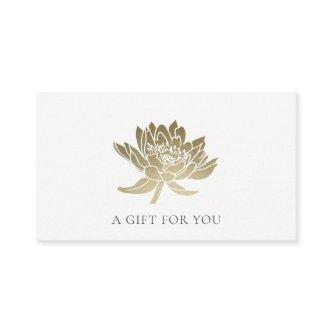 FORMAL FAUX GOLD LOTUS FLORAL GIFT CERTIFICATE