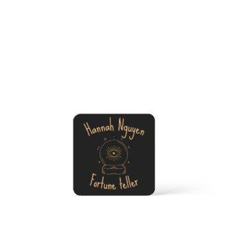 Fortune teller crystal ball black sand psychic square