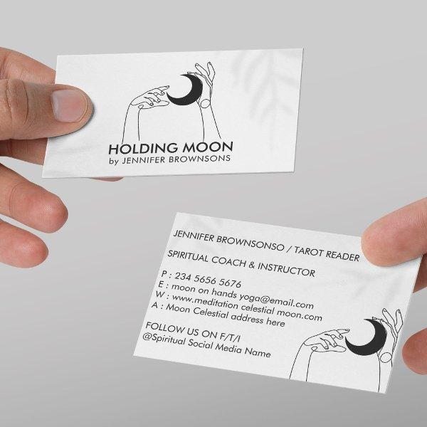 Fortune Teller Touch Moon Crescent with Hands