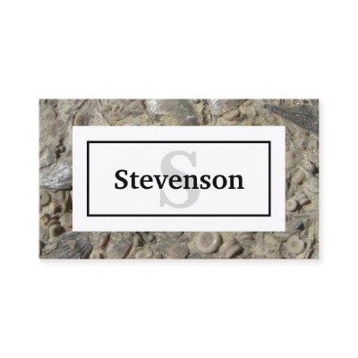 Fossil Limestone Rock with Your Name and Monogram