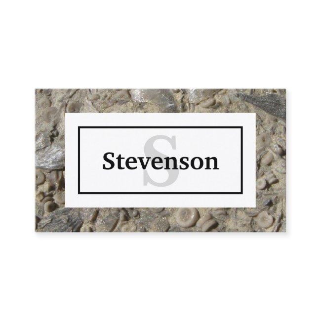 Fossil Limestone Rock with Your Name and Monogram