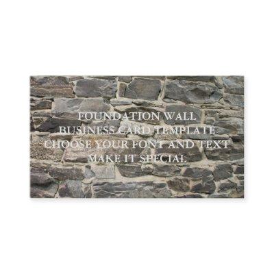 FOUNDATION WALL  TEMPLATE