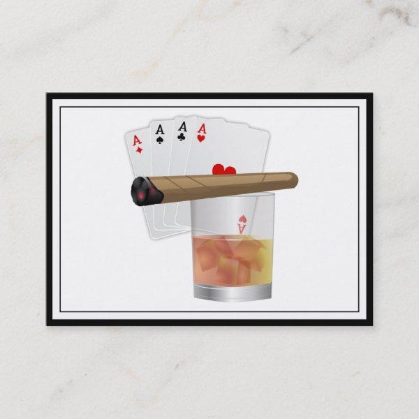 Four Aces, A Drink and A Cigar