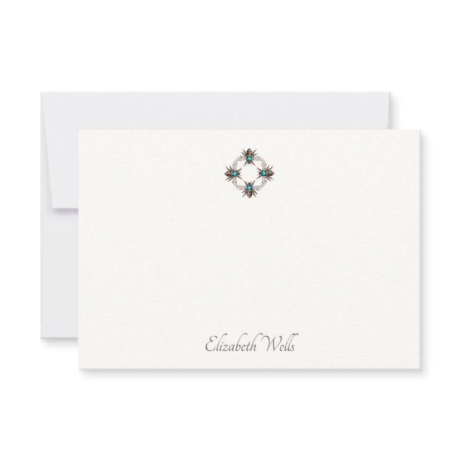 Four Elegant Bees Personalized