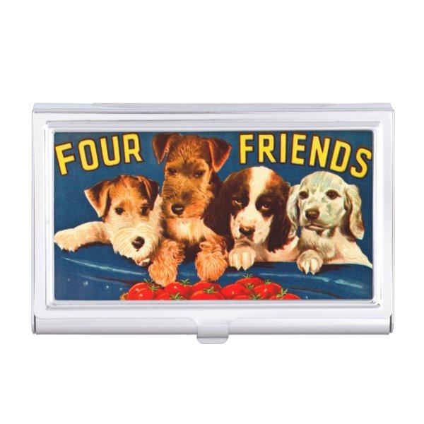 Four Friends Vintage Vegetable Ad Dogs  Holder