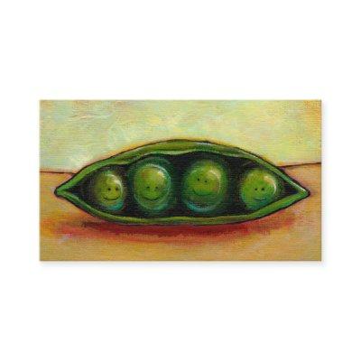 Four peas in a pod fun unique original art