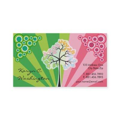 Four Seasons Colorful Dotted Tree Modern Nature