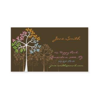 Four Seasons Colorful Dotted Tree Modern Nature