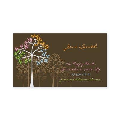 Four Seasons Colorful Dotted Tree Modern Nature