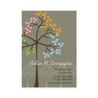 Four Seasons Colorful Dotted Tree Modern Nature
