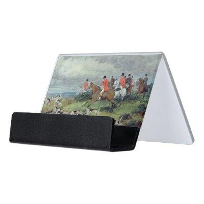 Fox Hunting in Surrey, 19th century Desk  Holder