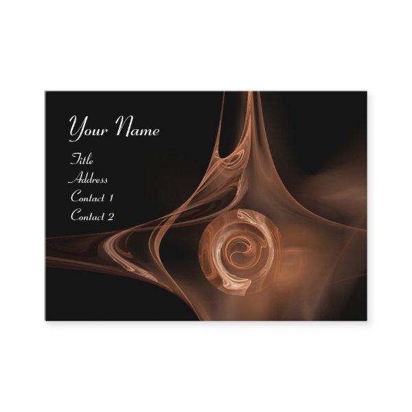 FRACTAL ROSE , ABSTRACT SWIRLS brown black