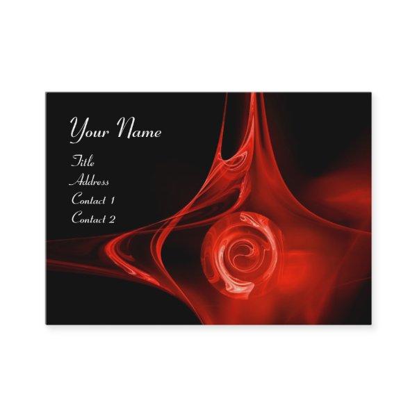 FRACTAL ROSE , ABSTRACT SWIRLS red black