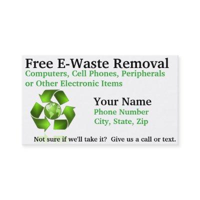 Free E-Waste Removal