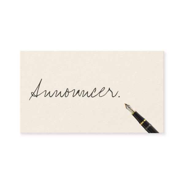 Free Handwriting Script Announcer