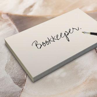 Free Handwriting Script Bookkeeper