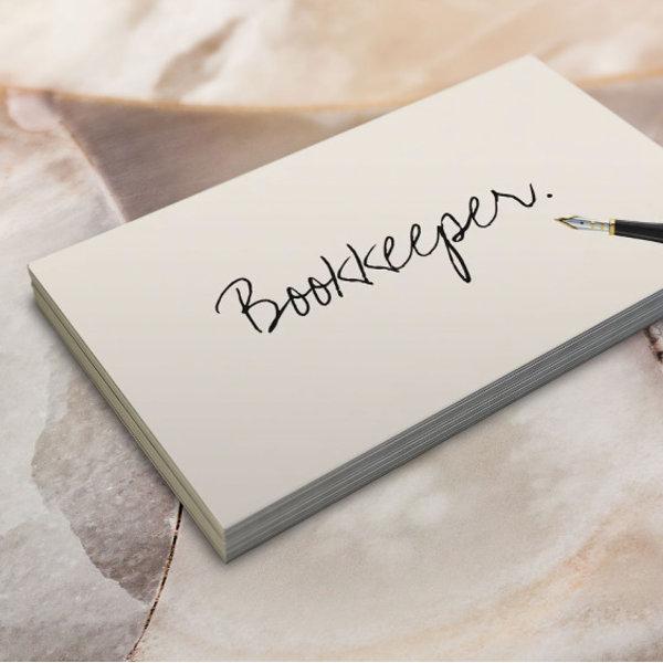 Free Handwriting Script Bookkeeper