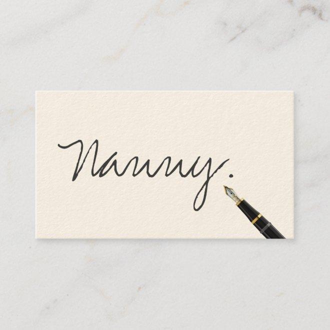 Free Handwriting Script Nanny