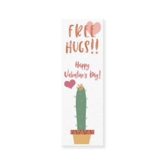 Free Hugs!  Cactus Valentine Mini Bookmark Mini