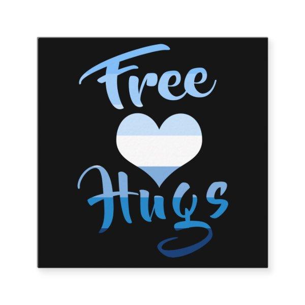 Free Hugs with Heart Square