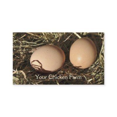 Free range eggs on a bed of hay
