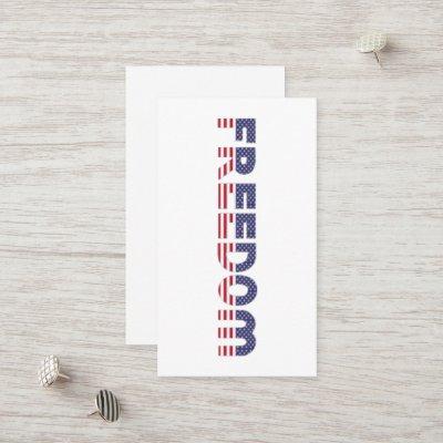 Freedom American Flag for Patriotic & Liberty Gift Discount Card