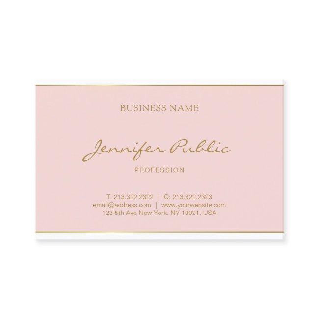 Freehand Gold Script Name Blush Pink Modern